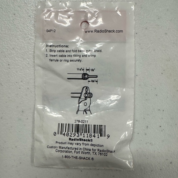 Lot of 4 packs Radio Shack TV F-59 coax connectors for RG-59/U. New! - Picture 5 of 5